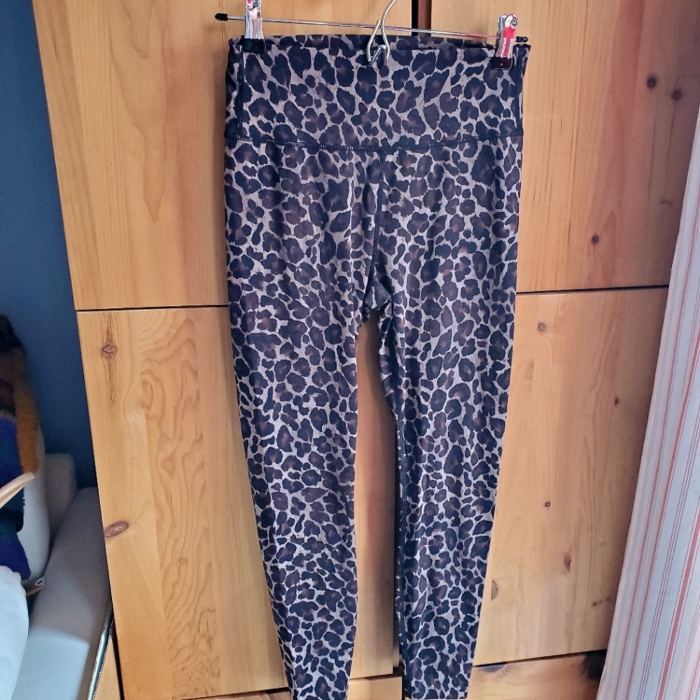 Varley Women's Brown Animal Print Leggings size Small